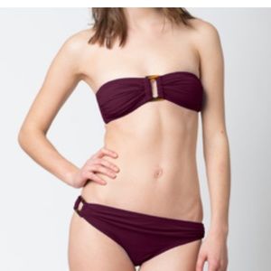 Lisa Curran NWT tortoise bandeau in wine. Small